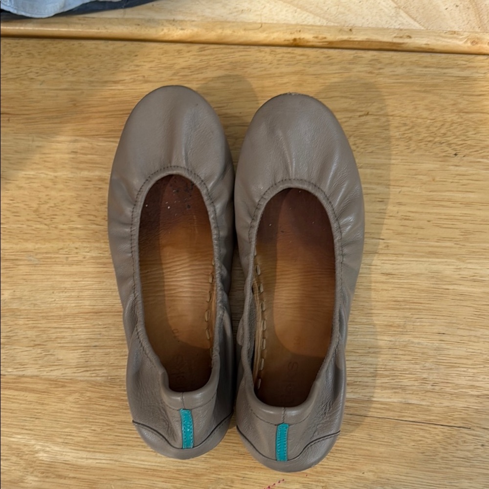 Taupe Tieks ballet slippers